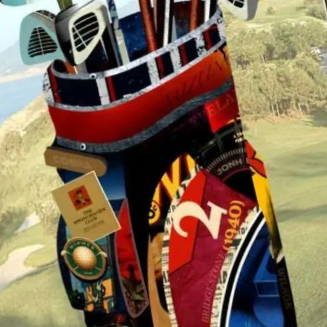 3D Collage Art | Golf Bag (40"x20") - Image 6