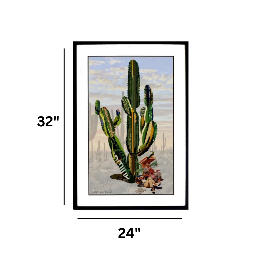 3D Collage Art | Saguaro Cactus - Retired Couple (32"x24") - Image 3
