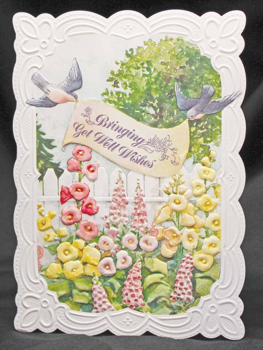 Carol Wilson Floral Garden Get Well Greeting Card