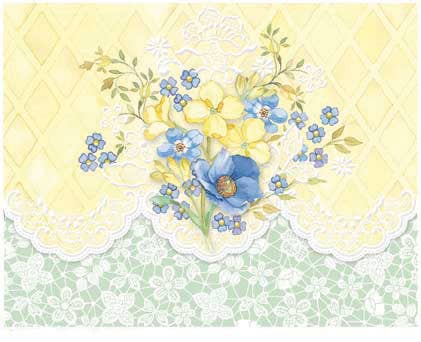 Sunny Bouquet Embossed Die-cut Boxed Portfolio Note Card - Image 3