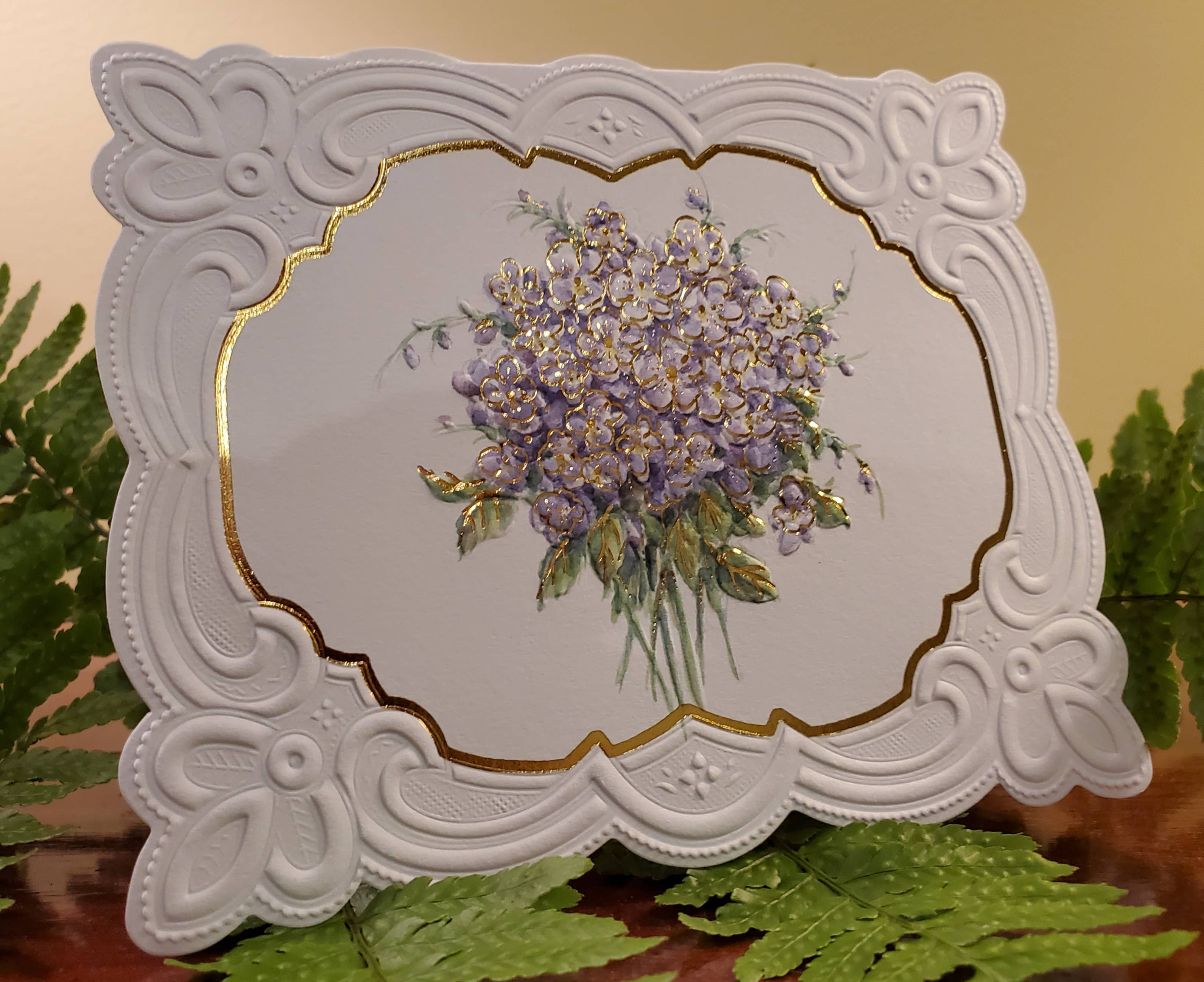 Violets Boxed Portfolio Note Card - Image 5