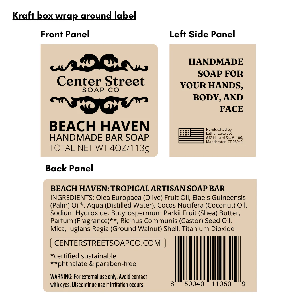 Beach Haven Summer Handmade Bar Soap - 4oz - Image 6