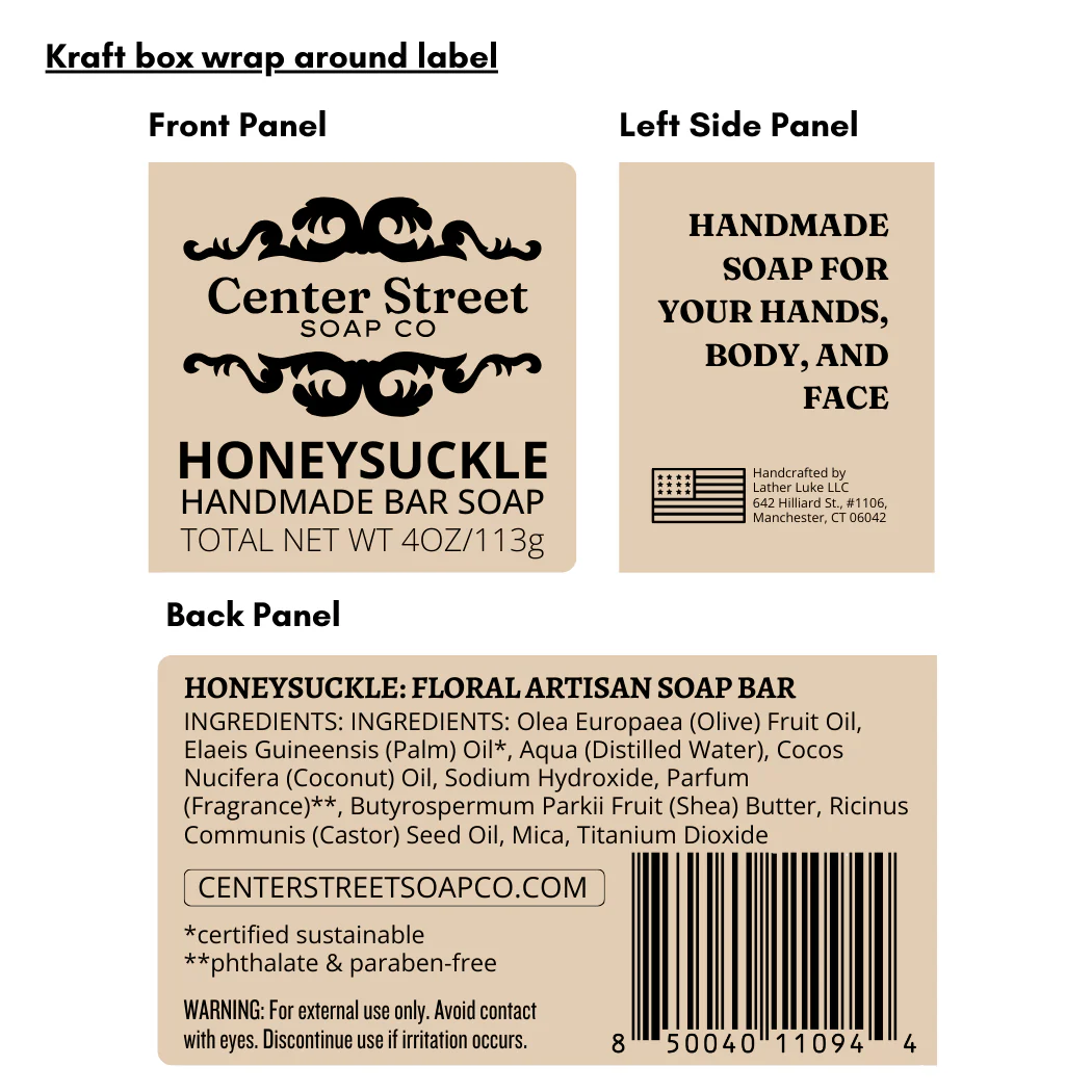 Honeysuckle Spring Handmade Soap Bar - 4oz - Image 5