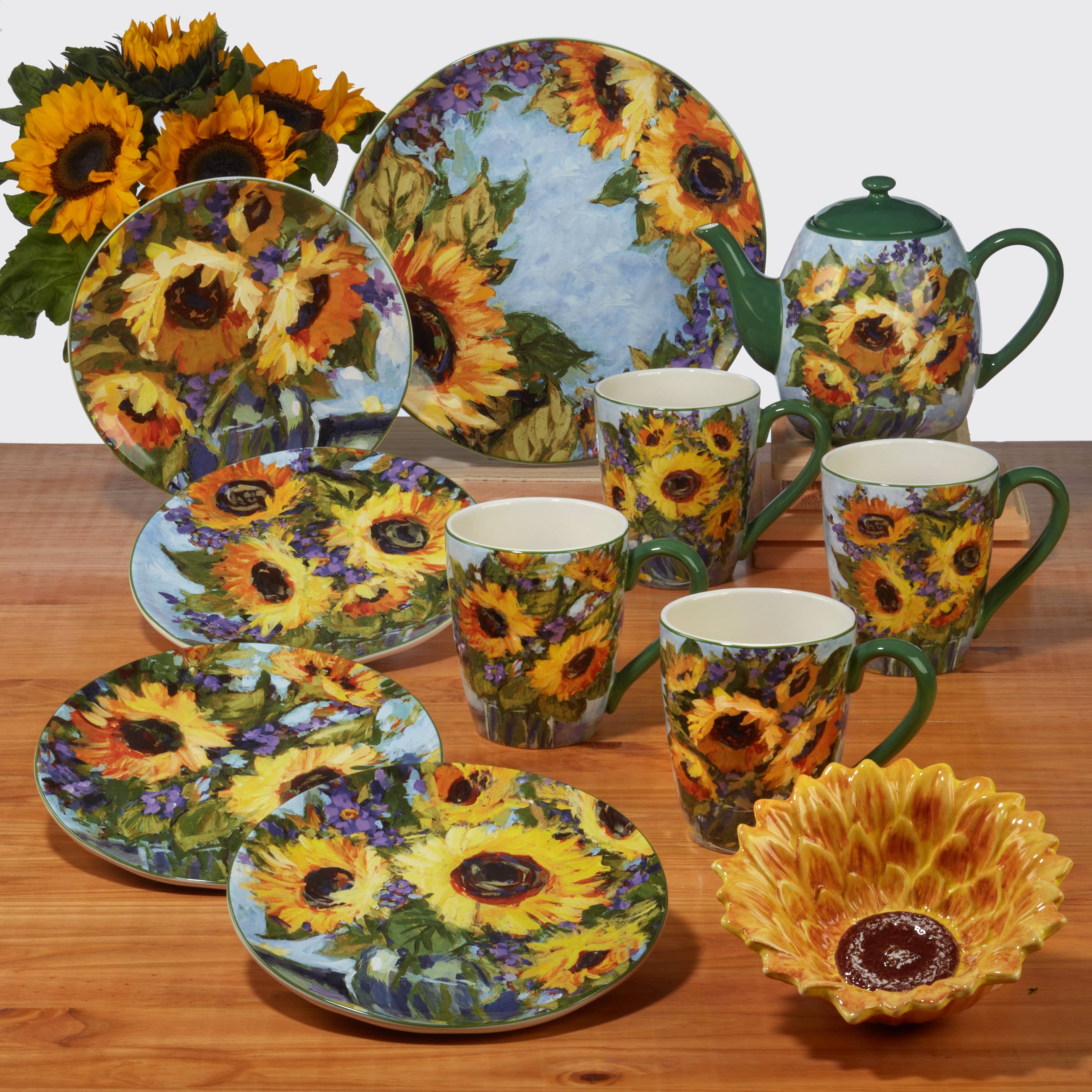 Sunflower Bouquet Dinner Plate 11in - Image 3