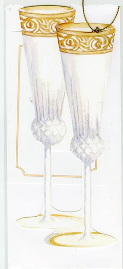 Champagne Flutes Greeting Card
