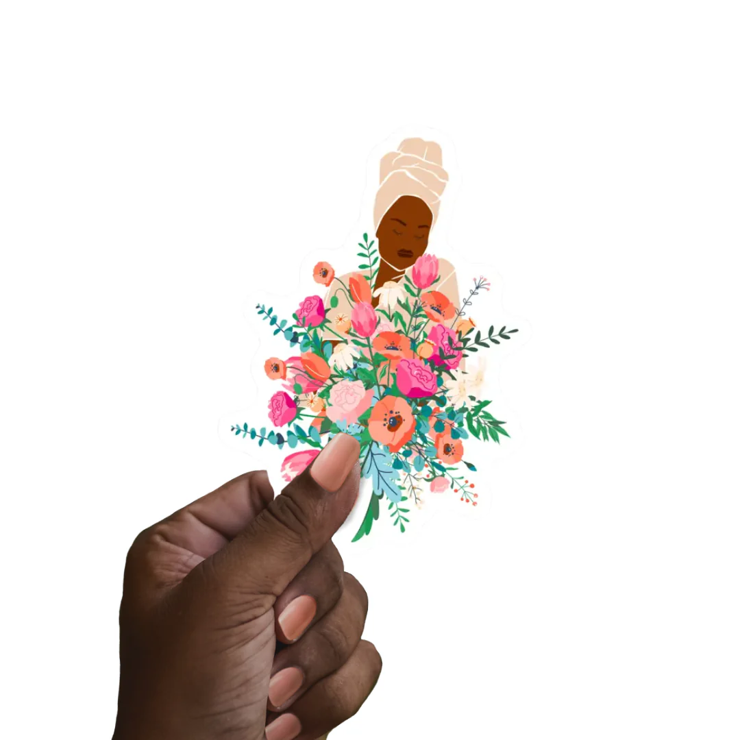 Bloom | Black Woman | Abundance Stickers | Flowers - Image 2