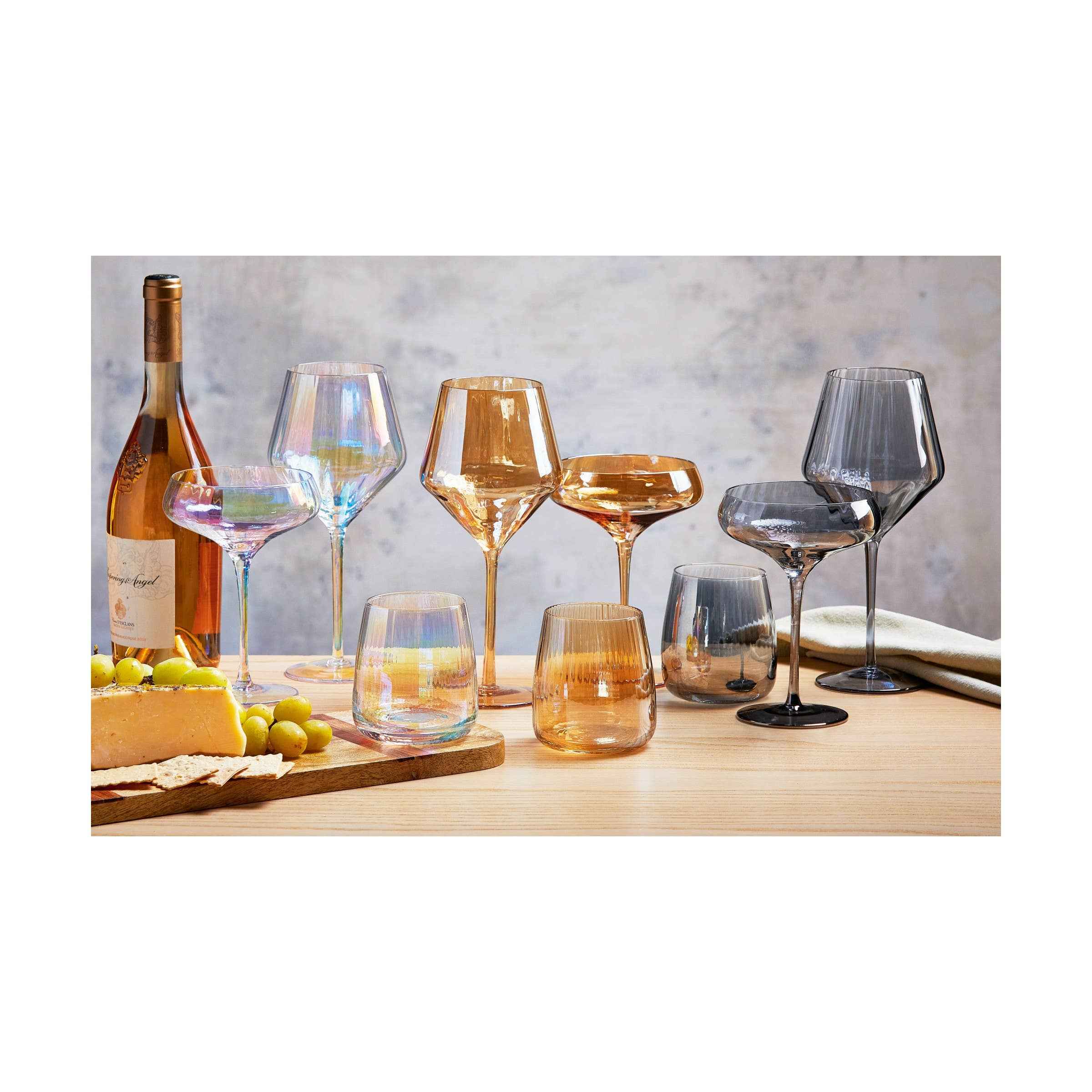 Wine Glass Amber Glass Everyday: Gold / Glass - Image 2