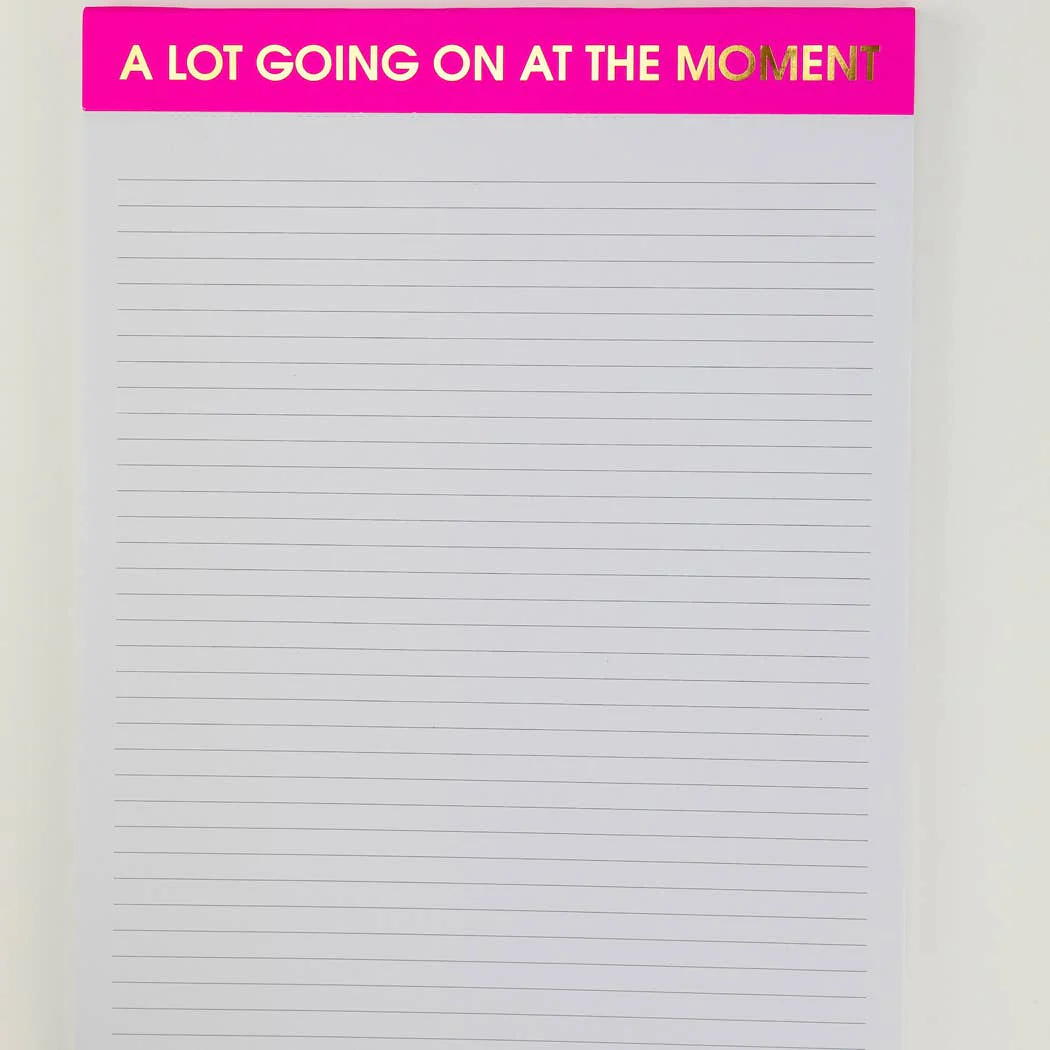 Chez Gagné - A Lot Going On At The Moment - Large Memo Lined Notepad - Bright Pink - 65 perforated pages - 10x8 - Image 7