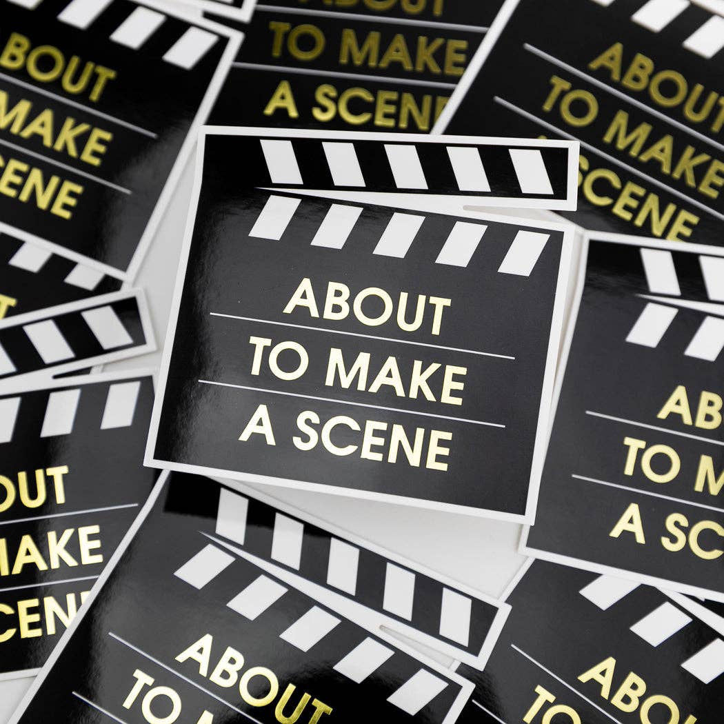 Chez Gagné - About To Make A Scene - Director's Clapboard - Funny Vinyl Sticker - Image 4