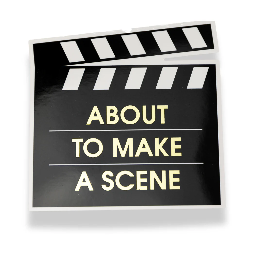 Chez Gagné - About To Make A Scene - Director's Clapboard - Funny Vinyl Sticker - Image 8