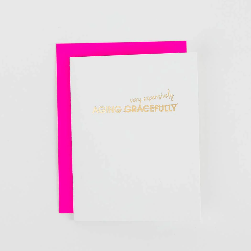 Aging Very Expensively - Funny Birthday Letterpress Card - Image 5