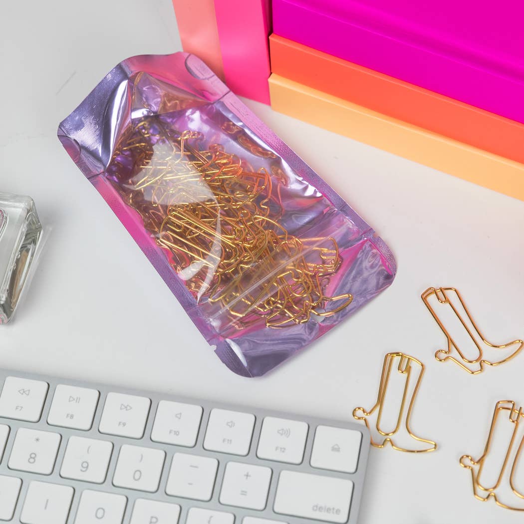 Cowboy Boot - Unique Gold Plated Paper Clips - Pack of 25 - Image 3