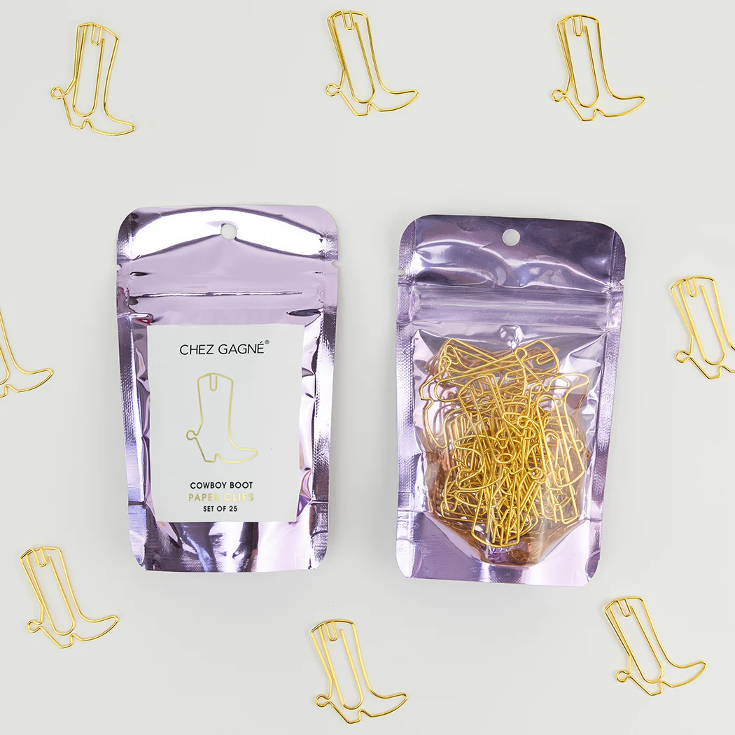 Cowboy Boot - Unique Gold Plated Paper Clips - Pack of 25 - Image 5