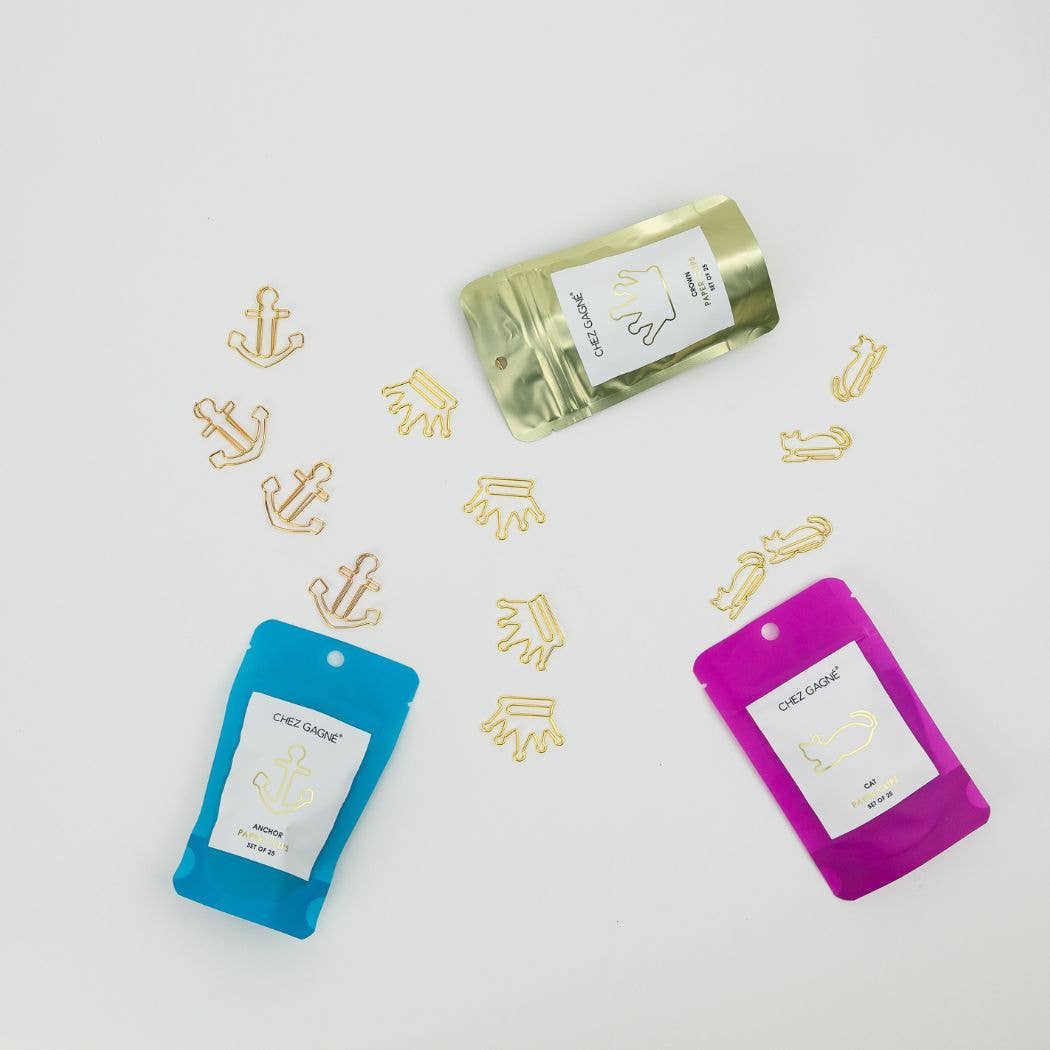 Crown - Unique Gold Plated Paper Clips - Pack of 25 - Image 4
