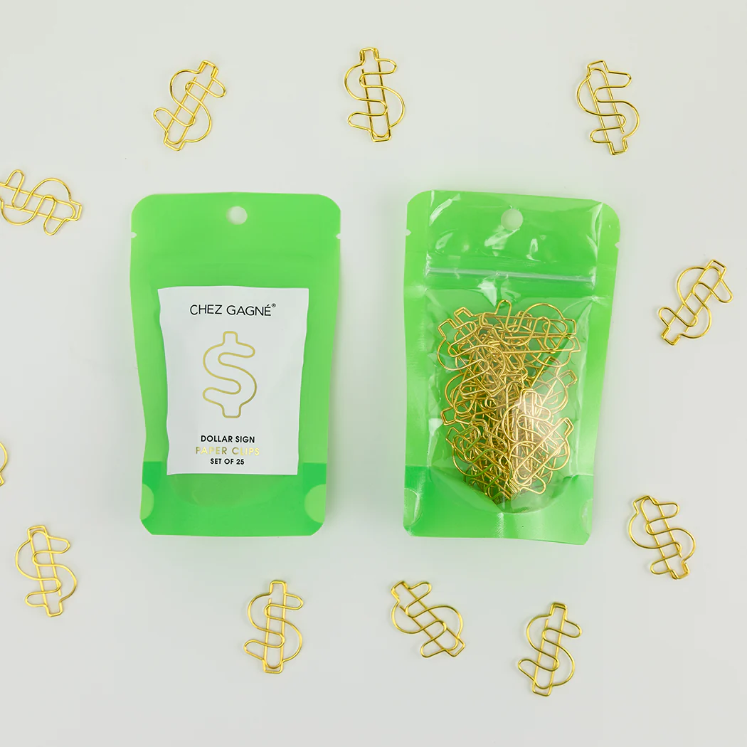 Dollar Sign - Unique Gold Plated Paper Clips - Pack of 25 - Image 5