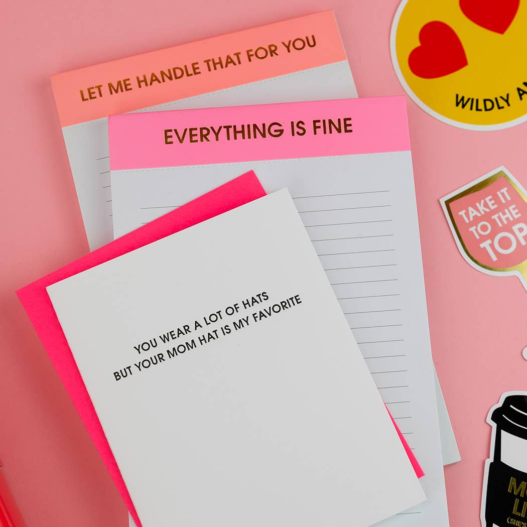 Chez Gagné - Everything Is Fine - Lined Notepad - Pink - 65 perforated pages - 5x8 - Image 3
