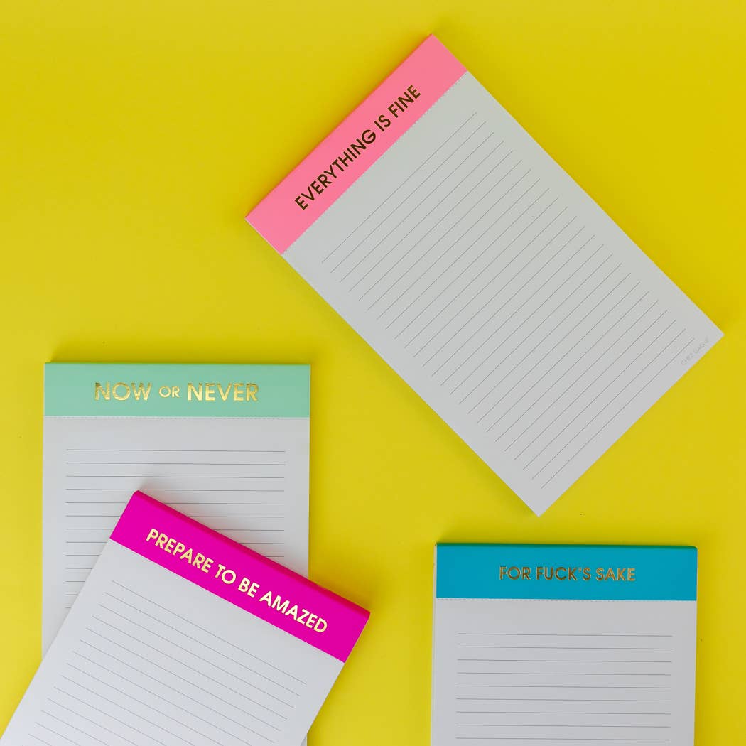 Chez Gagné - Everything Is Fine - Lined Notepad - Pink - 65 perforated pages - 5x8 - Image 4