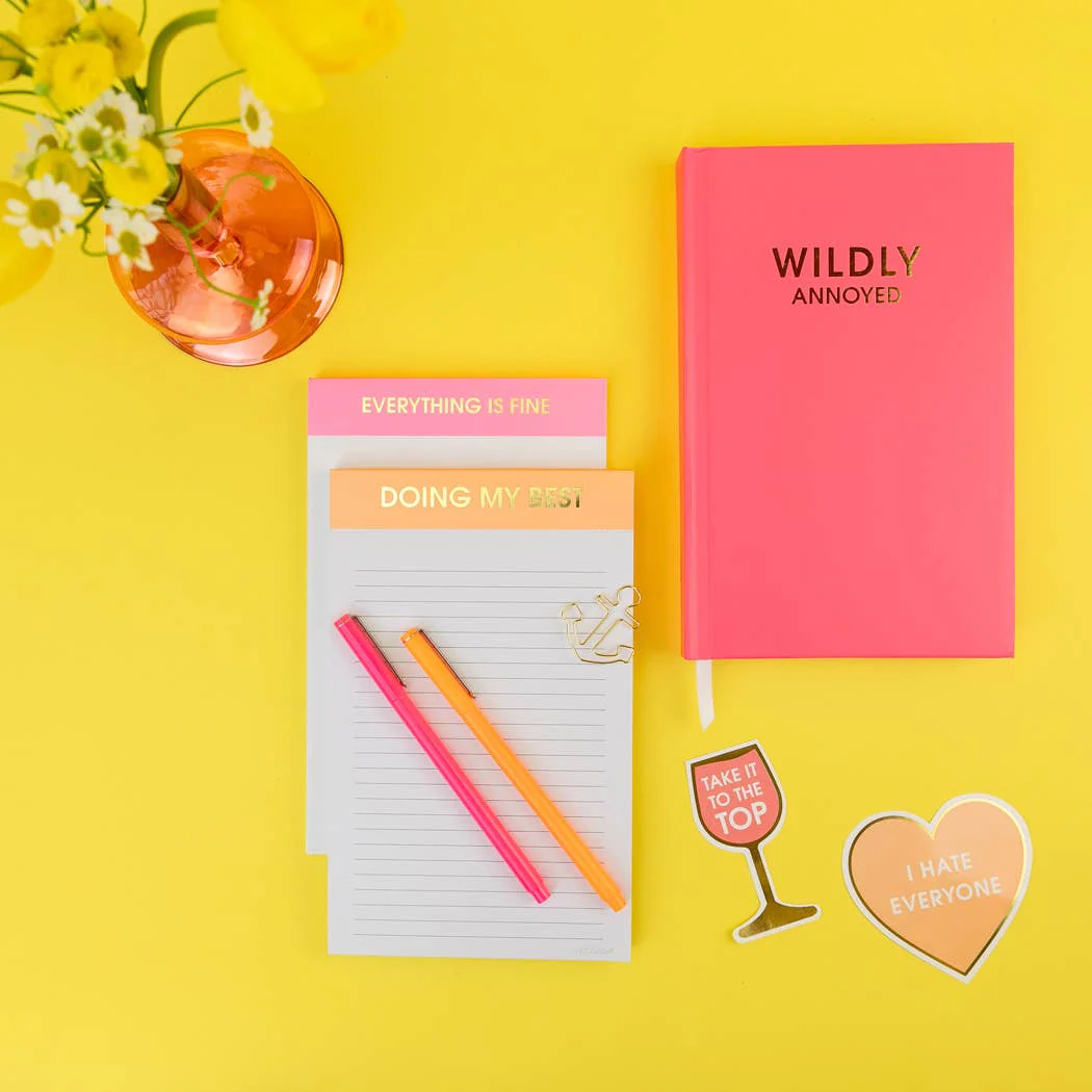 Chez Gagné - Everything Is Fine - Lined Notepad - Pink - 65 perforated pages - 5x8 - Image 5