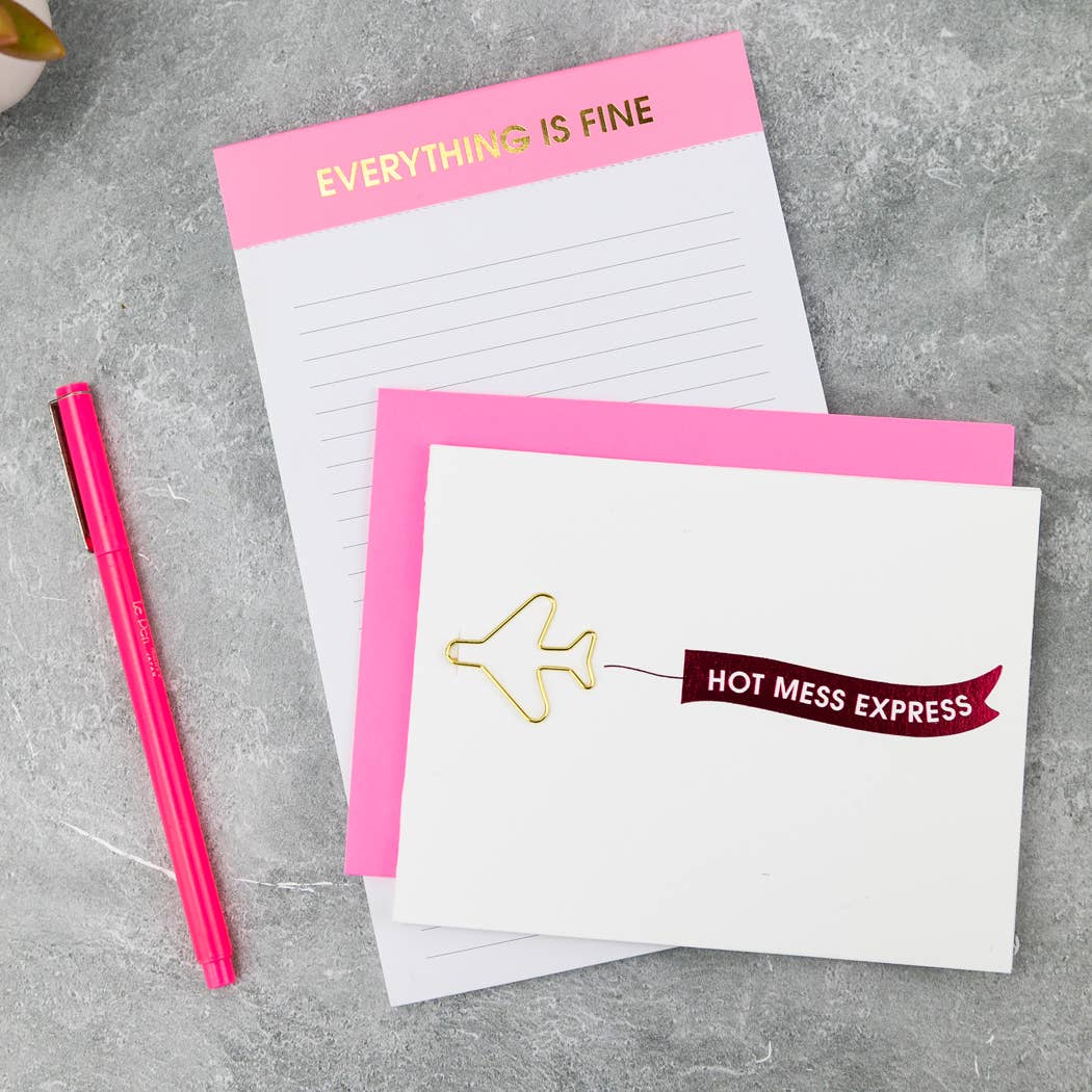 Chez Gagné - Everything Is Fine - Lined Notepad - Pink - 65 perforated pages - 5x8 - Image 6