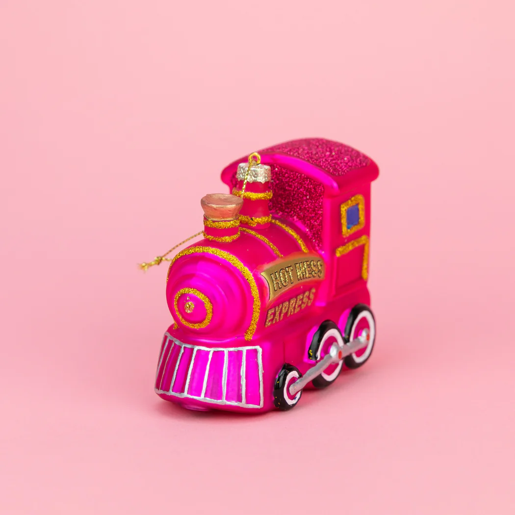 Chez Gagné - Hot Mess Express - Locomotive Train - Glass Blown Holiday Ornament - Image 7