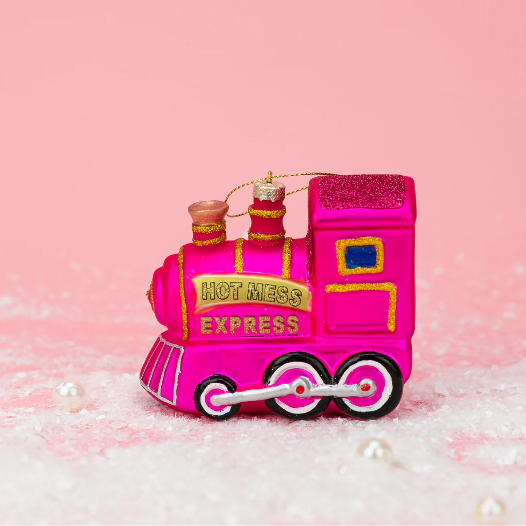 Chez Gagné - Hot Mess Express - Locomotive Train - Glass Blown Holiday Ornament - Image 8