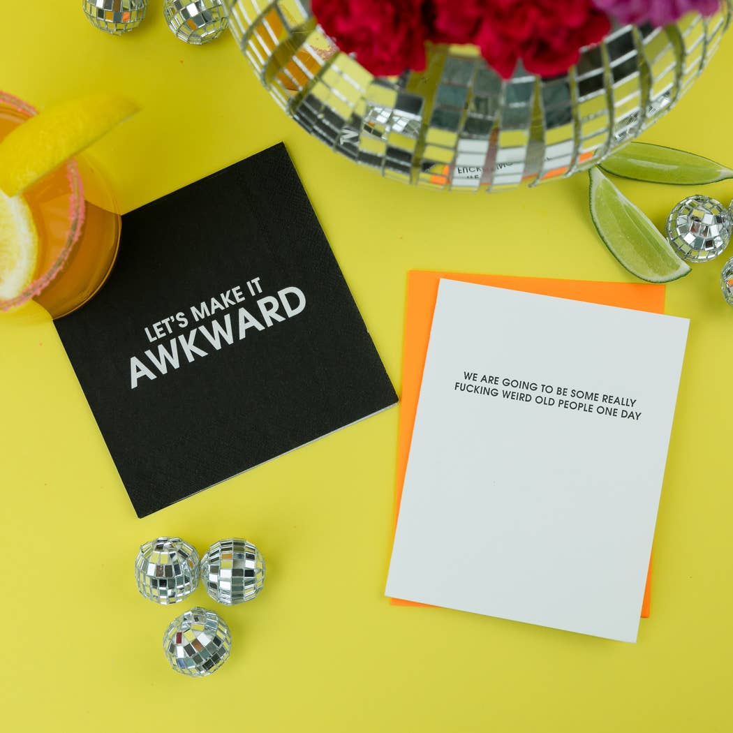 Let's Make It Awkward - Funny Cocktail Napkins - Image 2