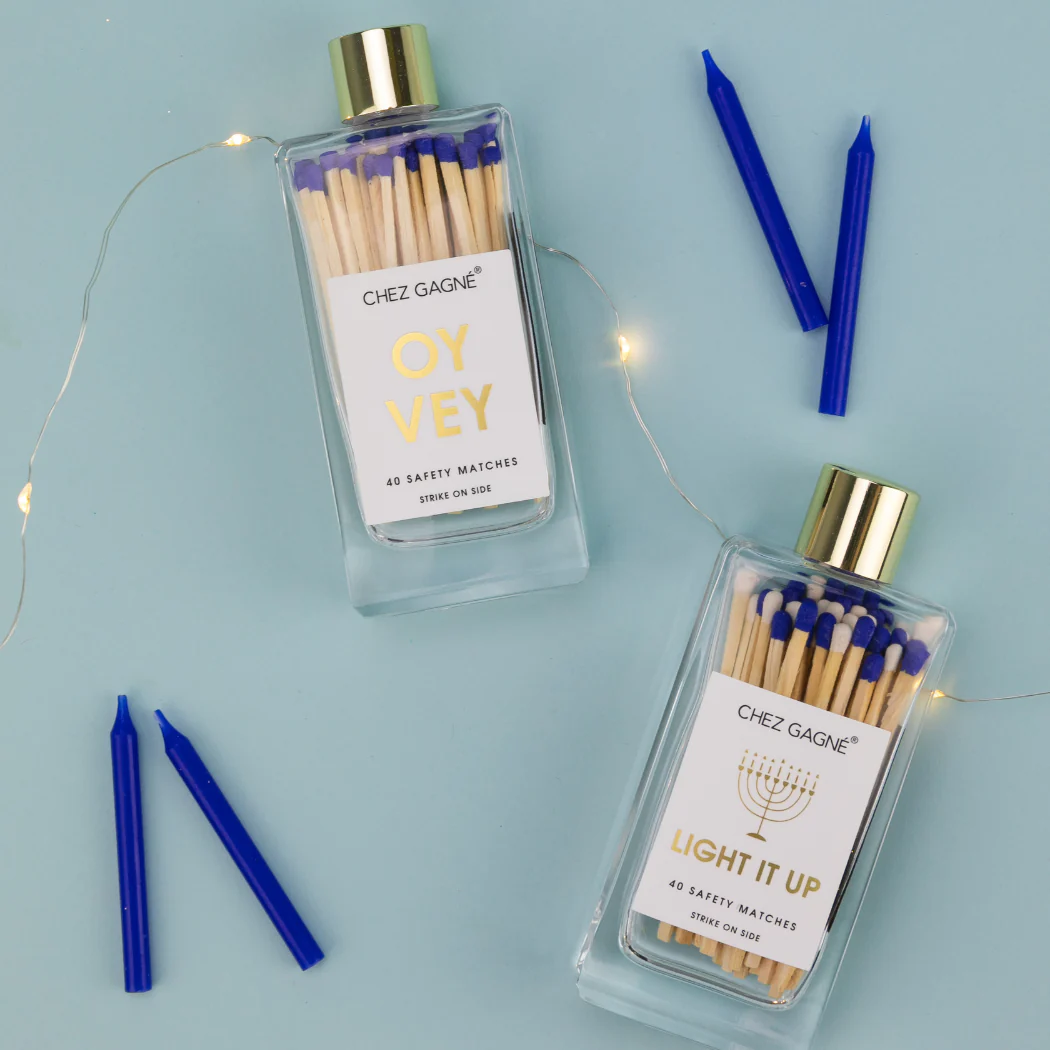 Light It Up - Hanukkah - Holiday Glass Bottle Safety Matches - Image 5