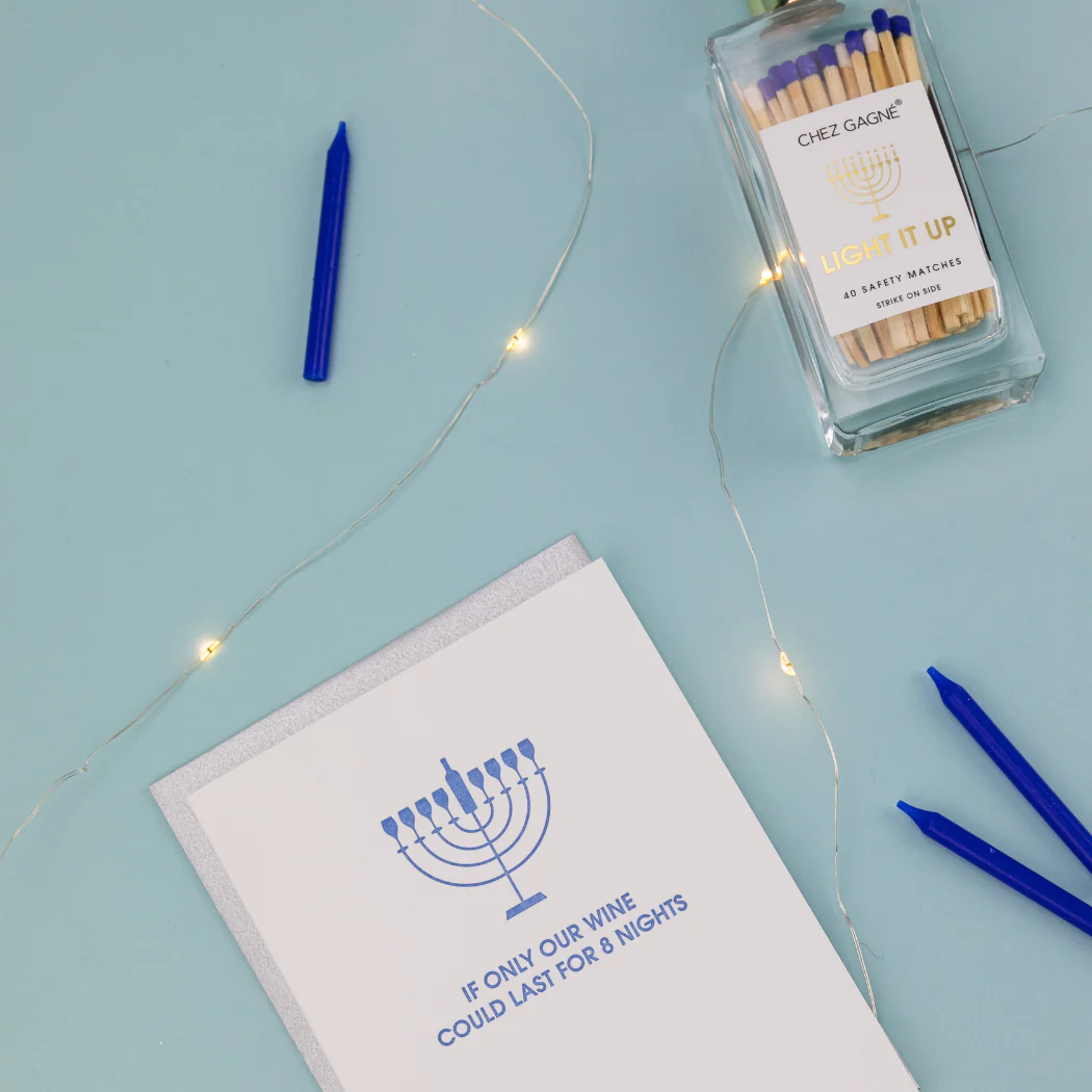 Light It Up - Hanukkah - Holiday Glass Bottle Safety Matches - Image 6