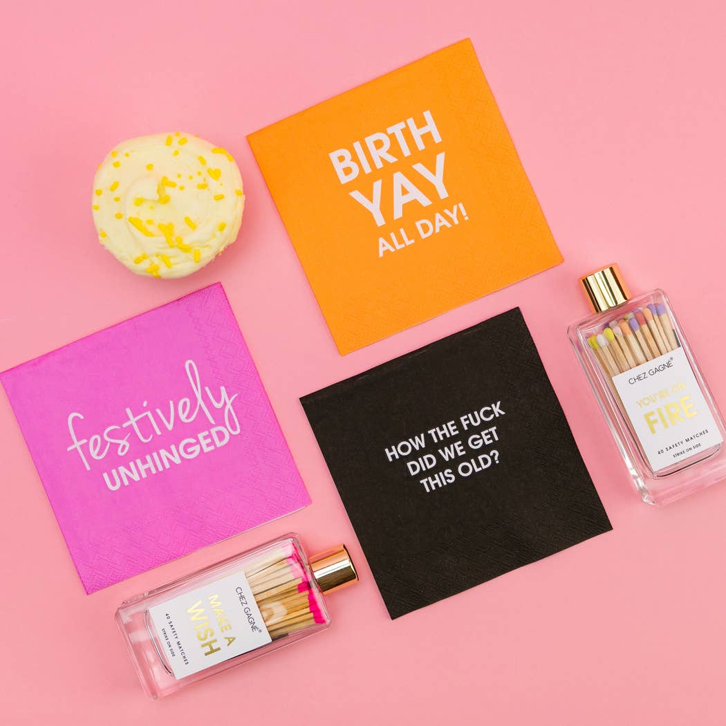 Make A Wish - Birthday Glass Bottle Safety Matches - Bright Pink - Image 12