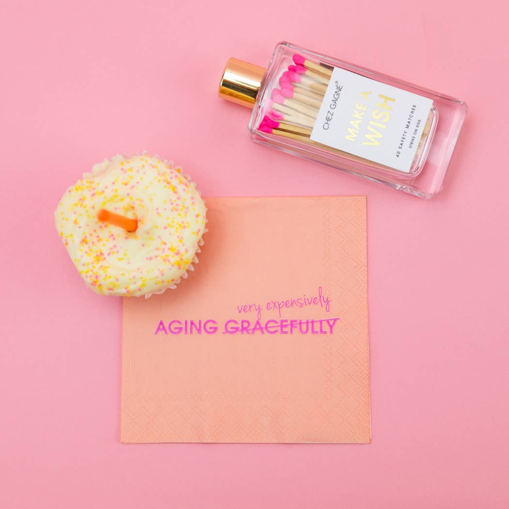 Make A Wish - Birthday Glass Bottle Safety Matches - Bright Pink - Image 2