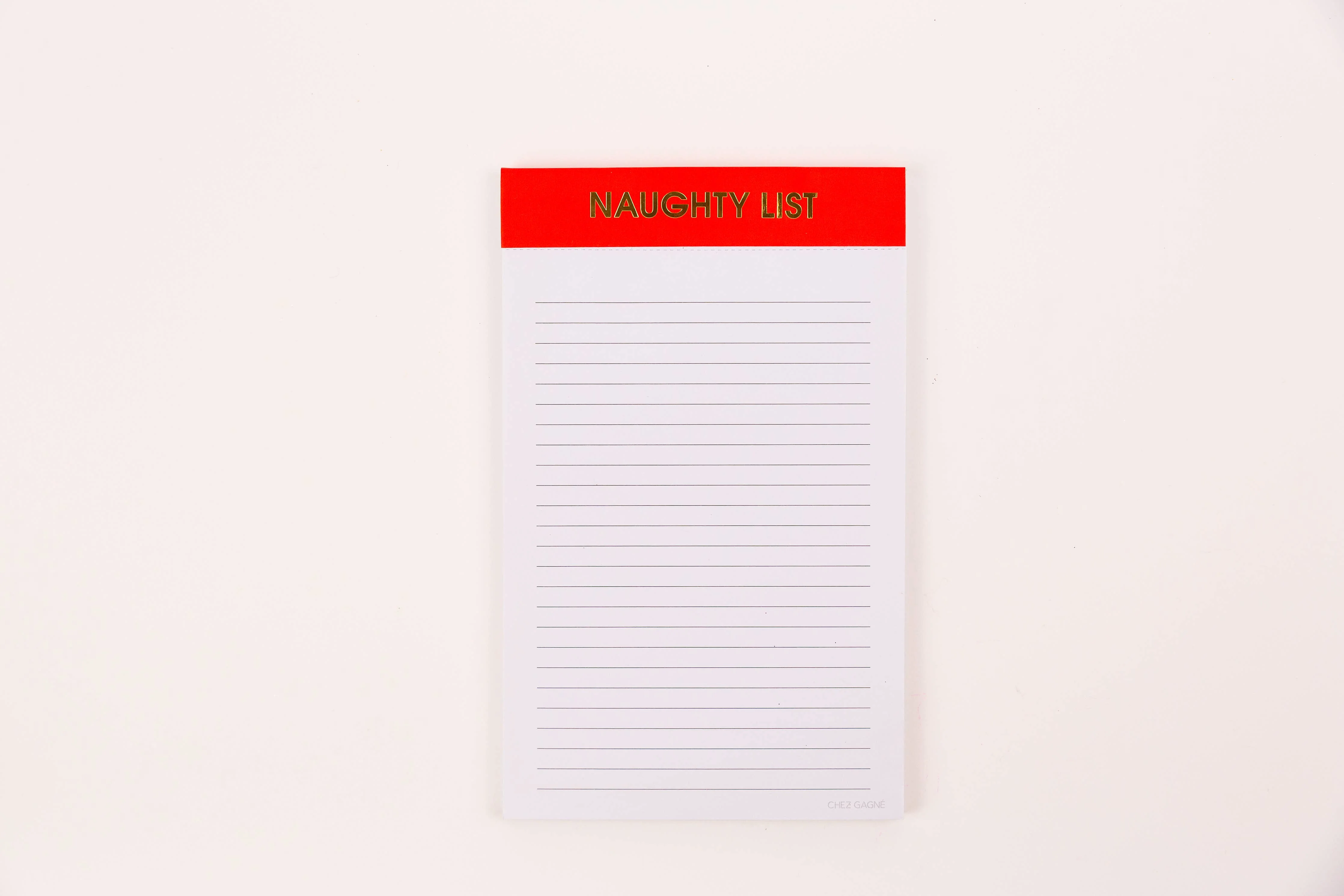 Naughty List - Holiday Lined Notepad - Christmas Red - 65 perforated pages - 5x8 - Image 5
