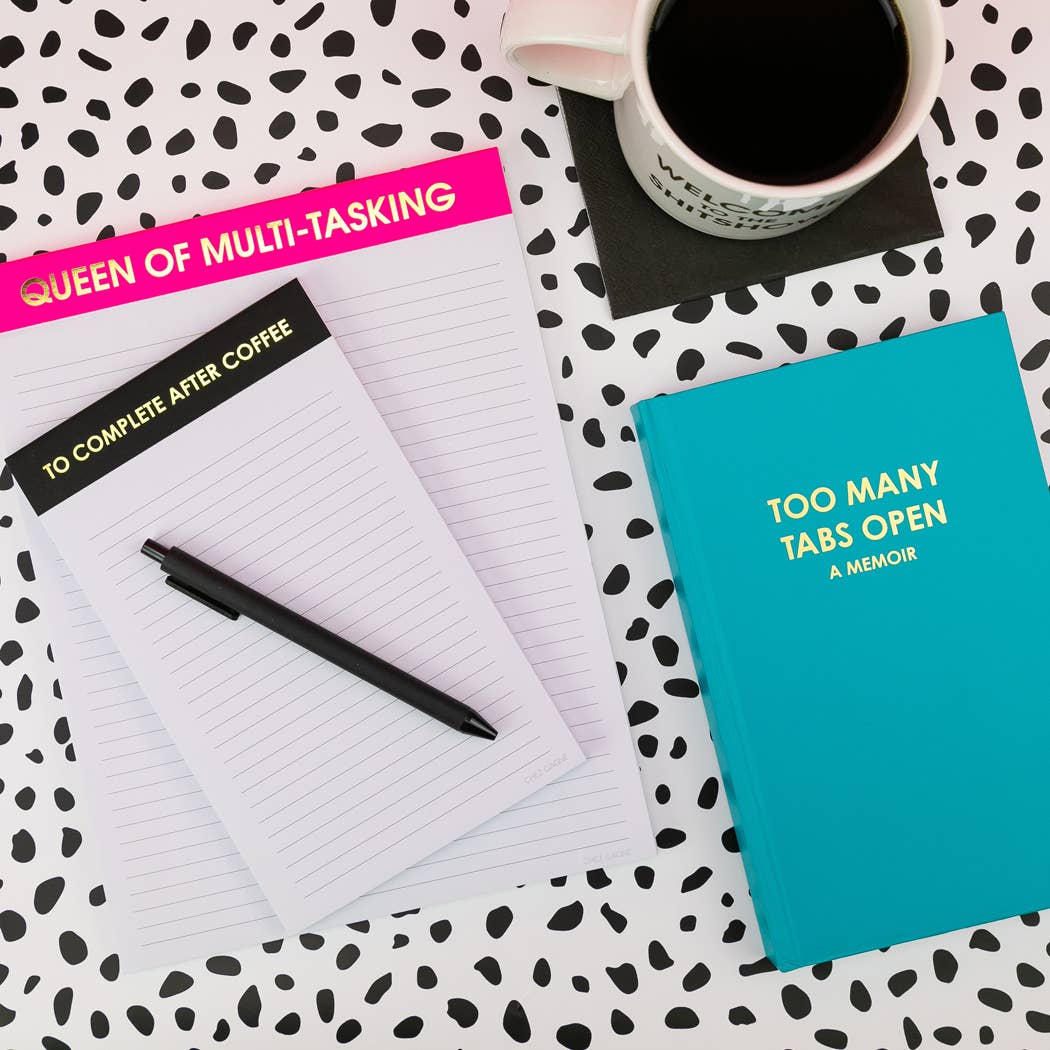 Chez Gagné - Too Many Tabs Open (a memoir) - Hardcover Daily Journal - Bright Teal - Image 4