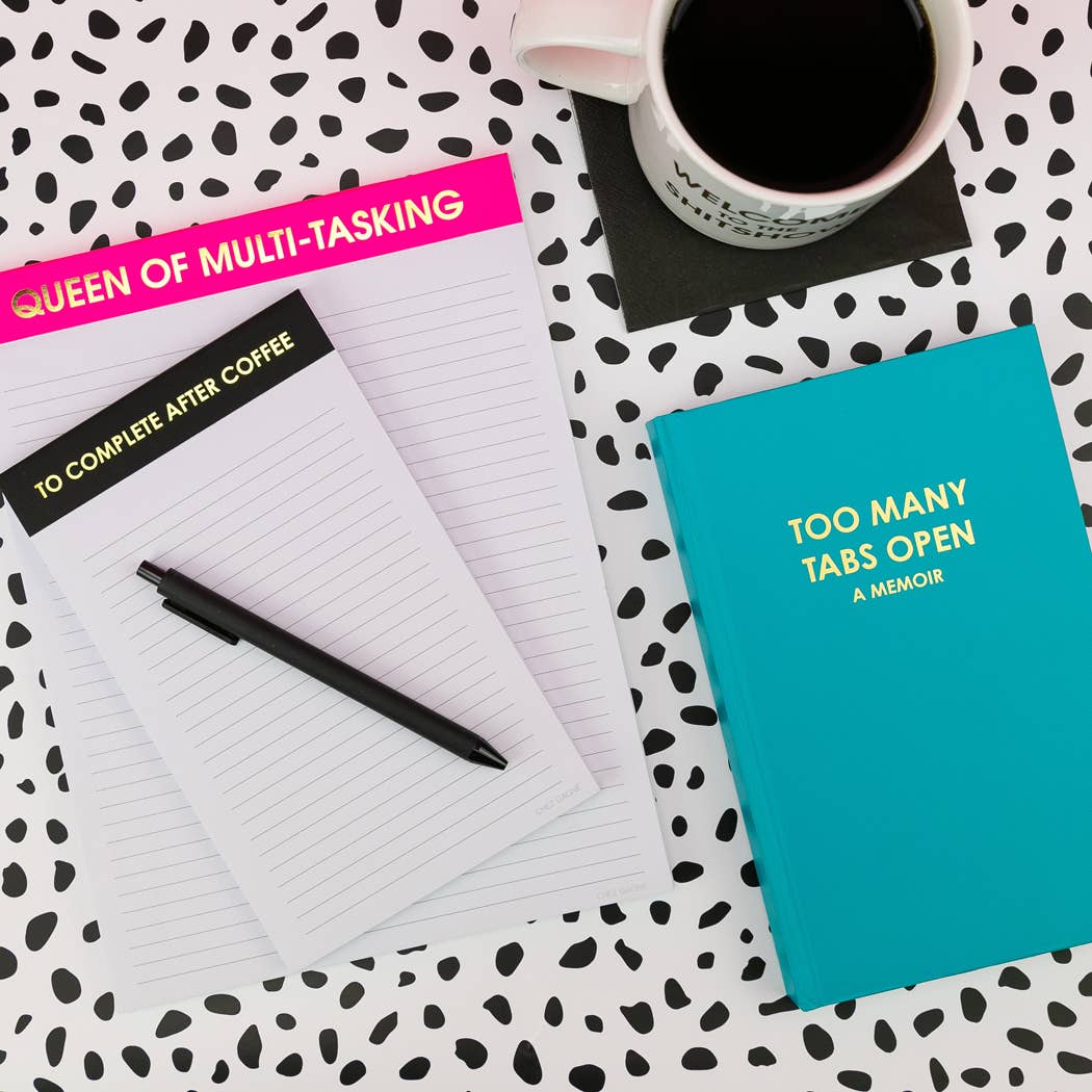 Chez Gagné - Too Many Tabs Open (a memoir) - Hardcover Daily Journal - Bright Teal - Image 5
