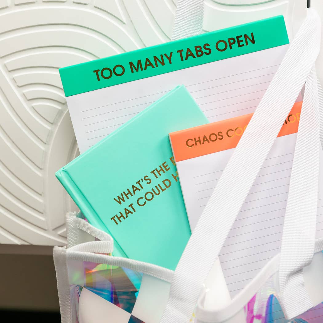 Chez Gagné - Too Many Tabs Open - Large Memo Lined Notepad - Neon Emerald - 65 perforated pages - 10x8 - Image 5