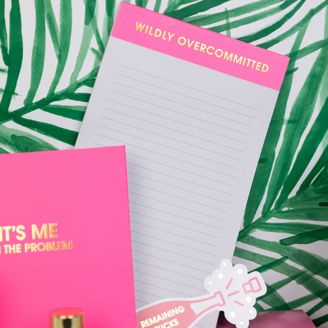 Chez Gagné - Wildly Overcommitted - Lined Notepad - Bright Pink - 65 perforated pages - 5x8 - Image 3