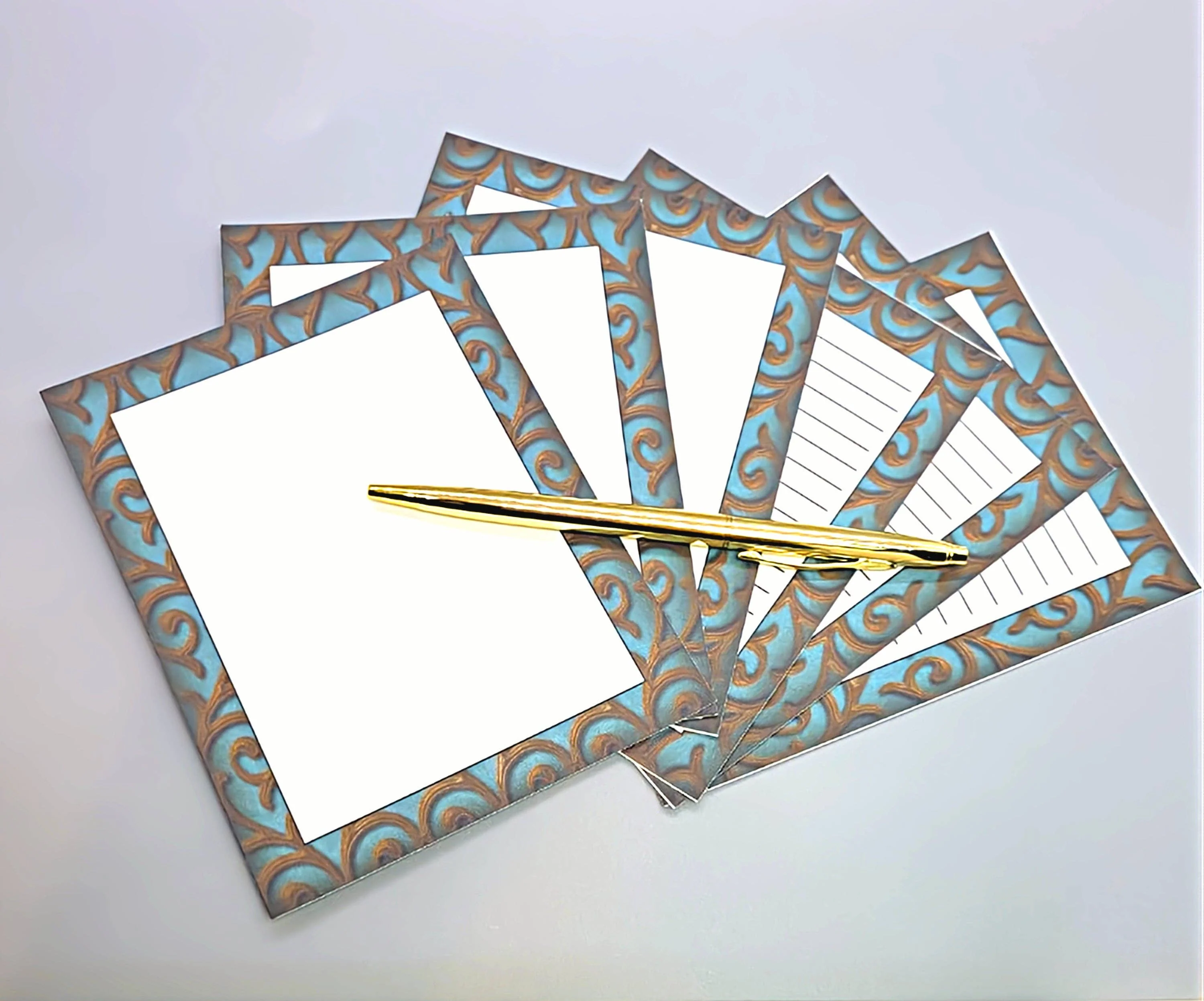 42-Pc Stationery For Him Gift Box Set+Organizer, Blue/Brown - Image 3