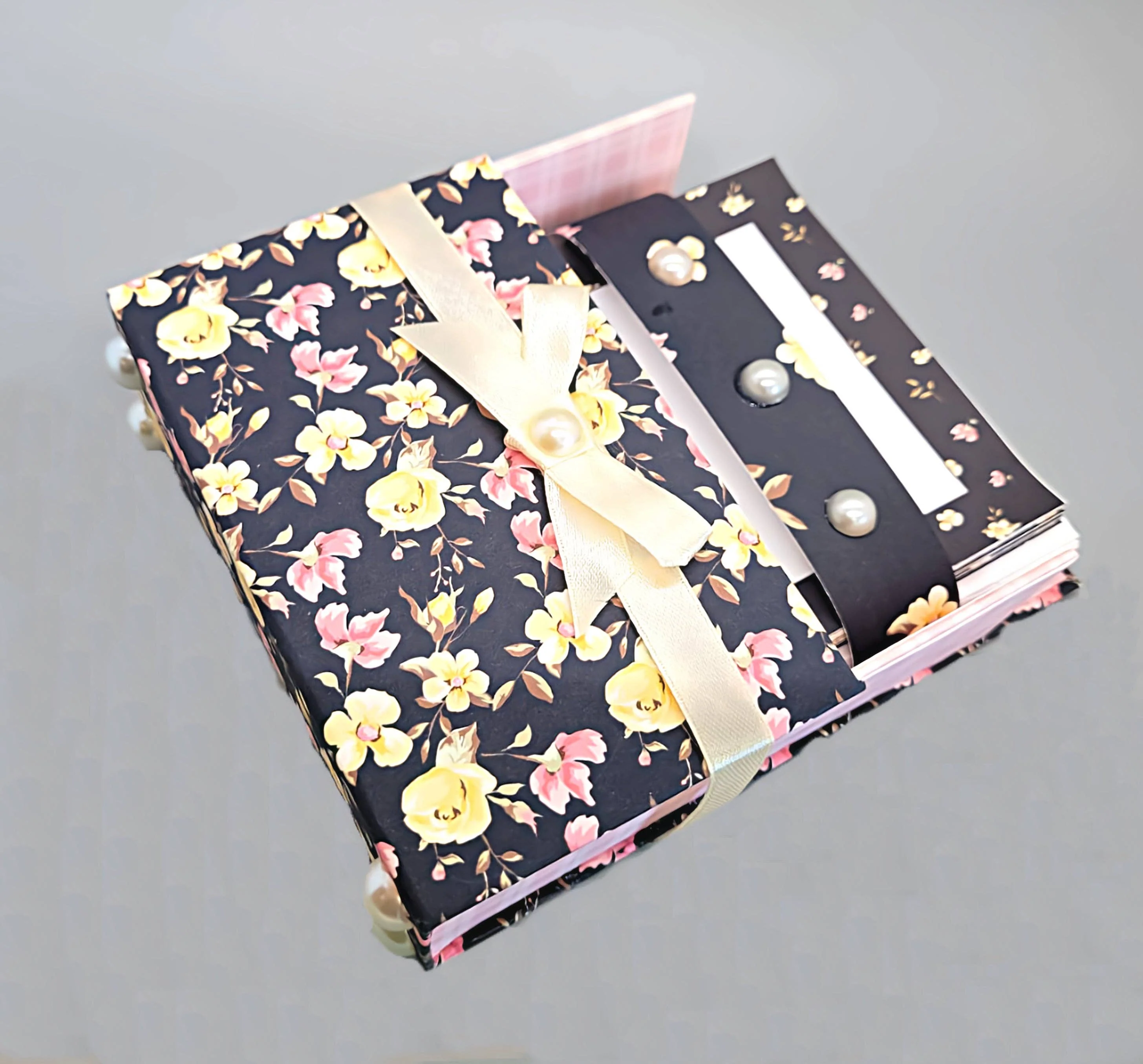 42-Pc Stationery Gift Box Set w/Desk Organizer, Yellow Roses - Image 2