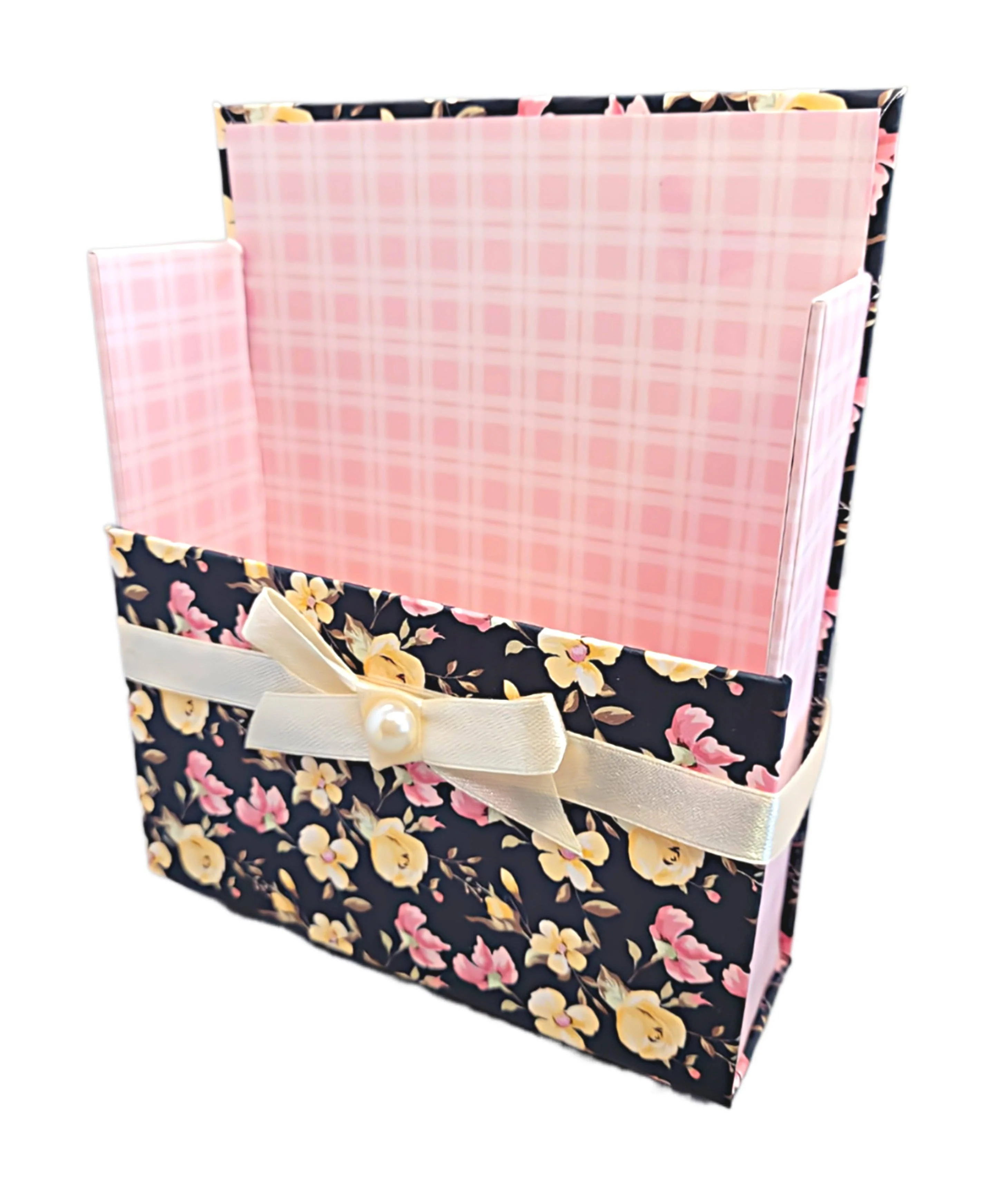 42-Pc Stationery Gift Box Set w/Desk Organizer, Yellow Roses - Image 5