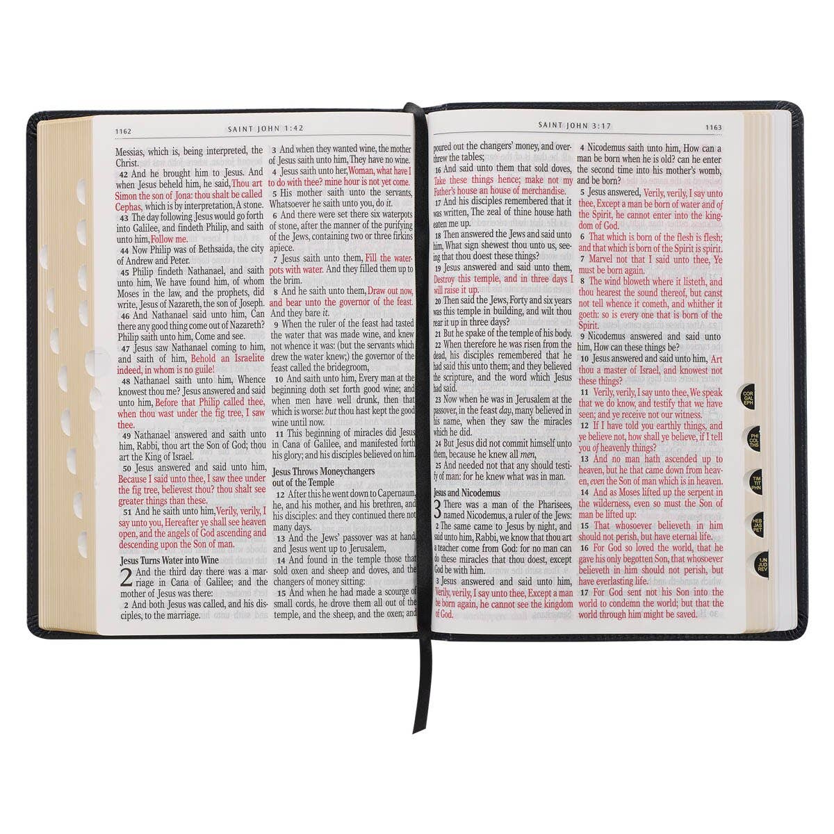 Christian Art Gifts - KJV Bible Giant Print Full-size Faux Leather, Midnight Blue - Image 4
