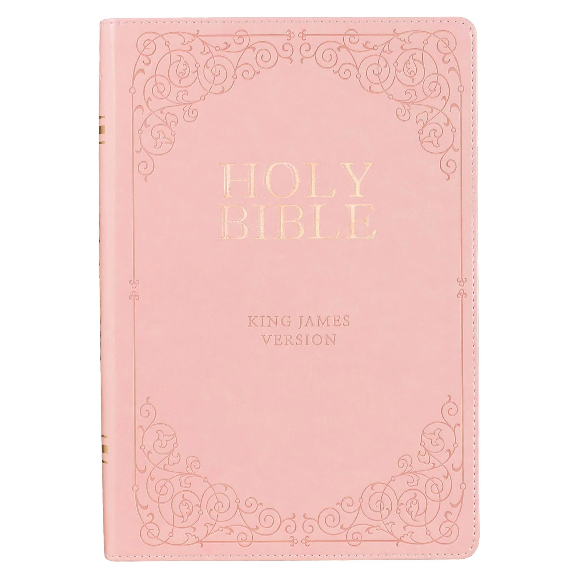 Christian Art Gifts - KJV Bible Giant Print Full-size Faux Leather, Pink