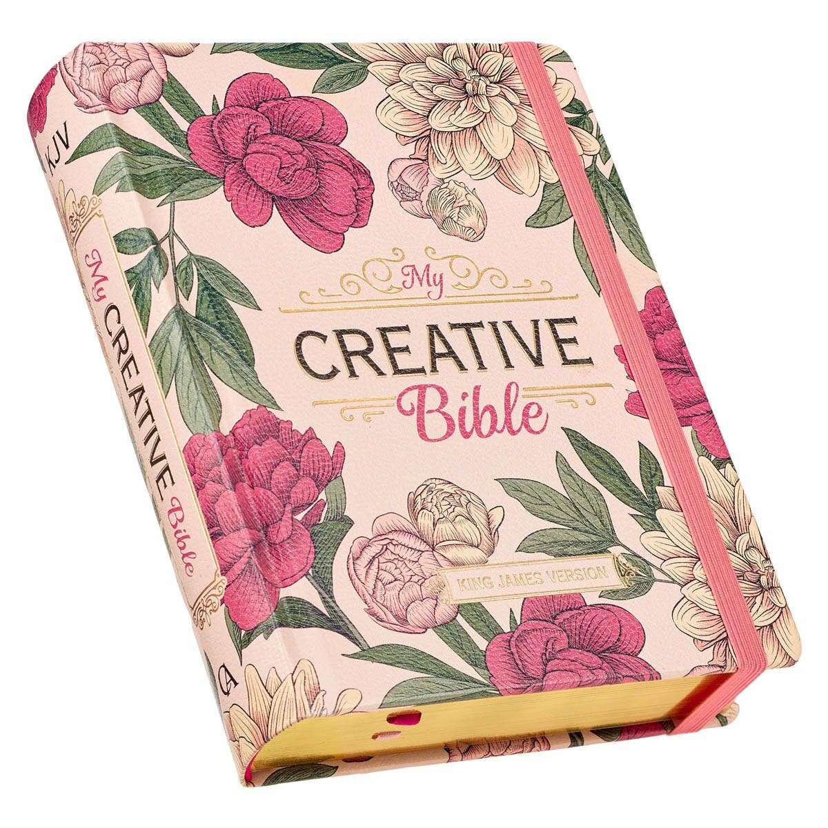 KJV My Creative Bible Hardcover, Pink Floral Printed - Image 2