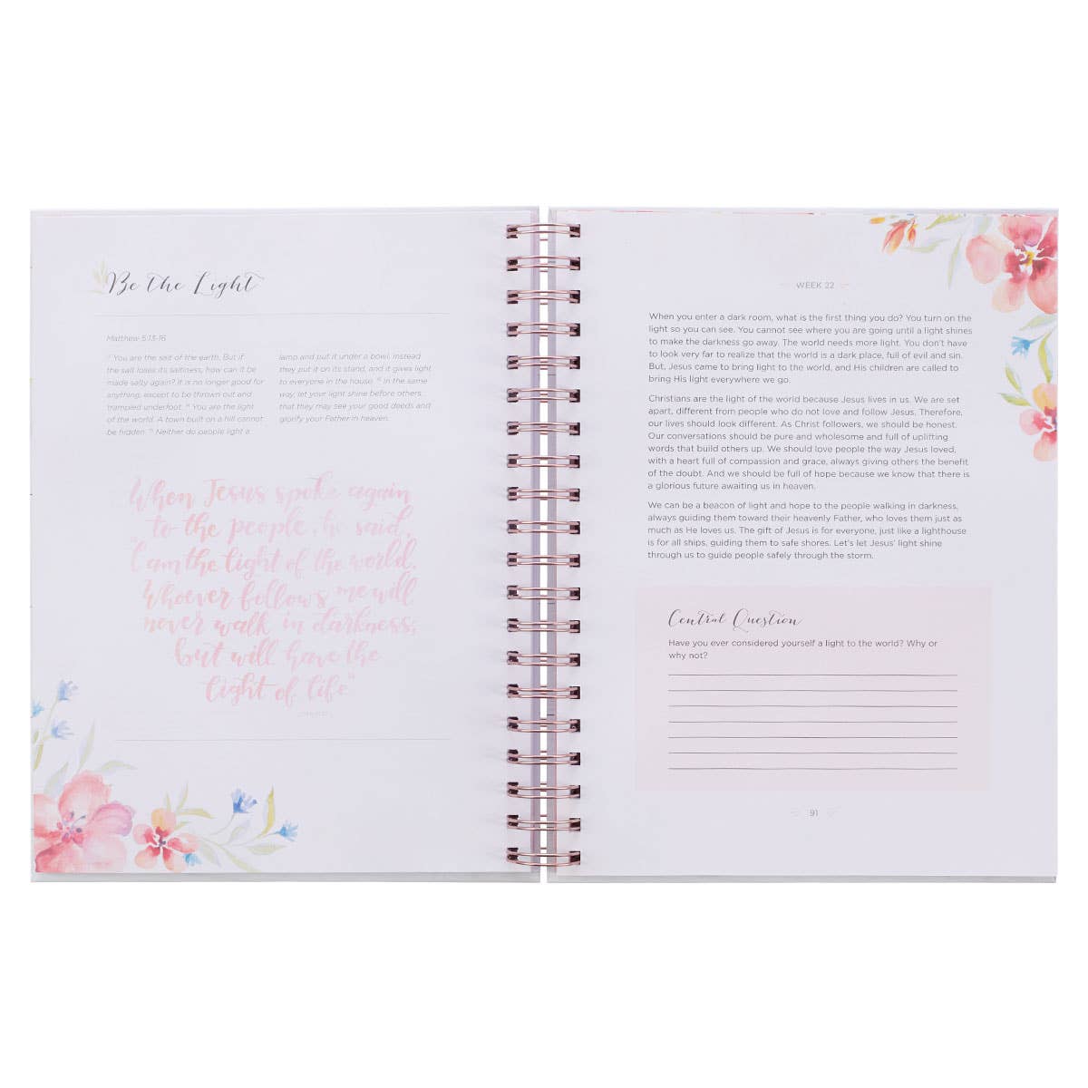 Prompted Hardcover Wirebound Prayer Journal White for Women - Image 5