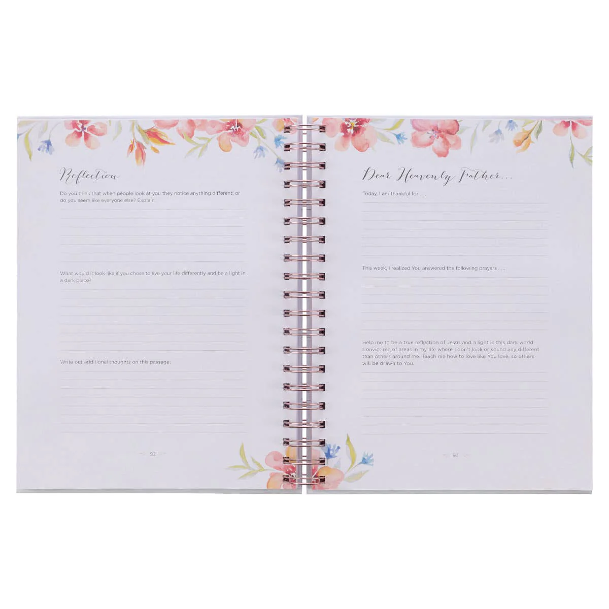 Prompted Hardcover Wirebound Prayer Journal White for Women - Image 6