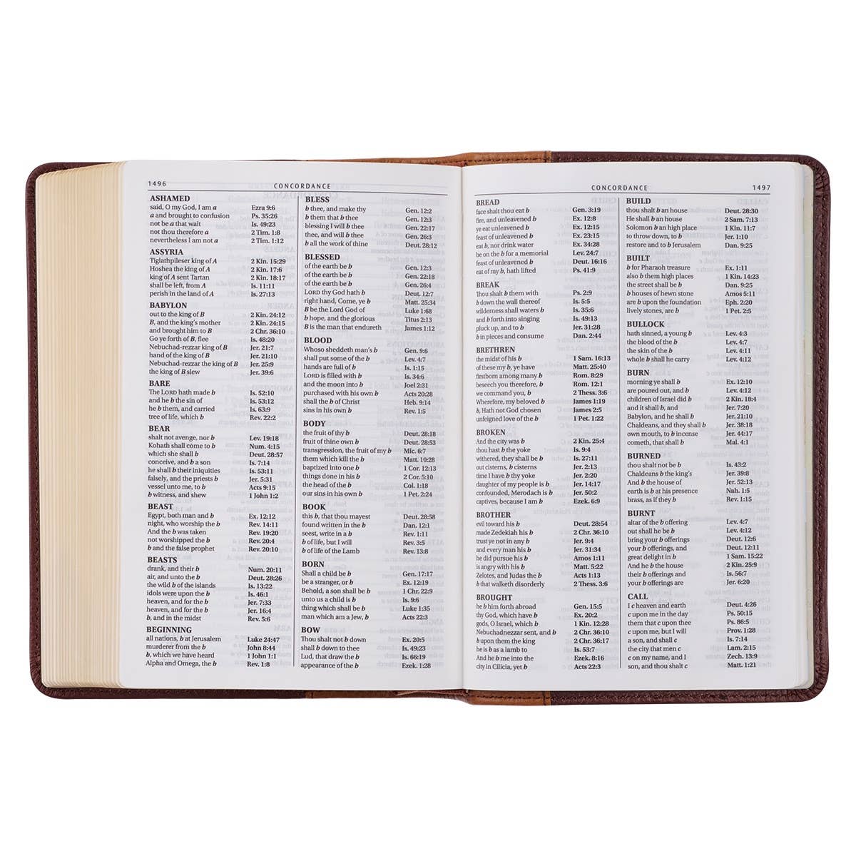 Saddle Tan and Butterscotch Large Print Compact KJV Bible - Image 4