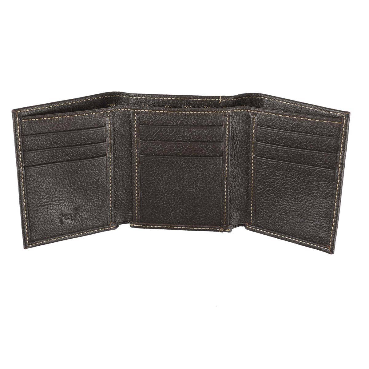 Wallet Leather Brown Crosses Badge - Image 2
