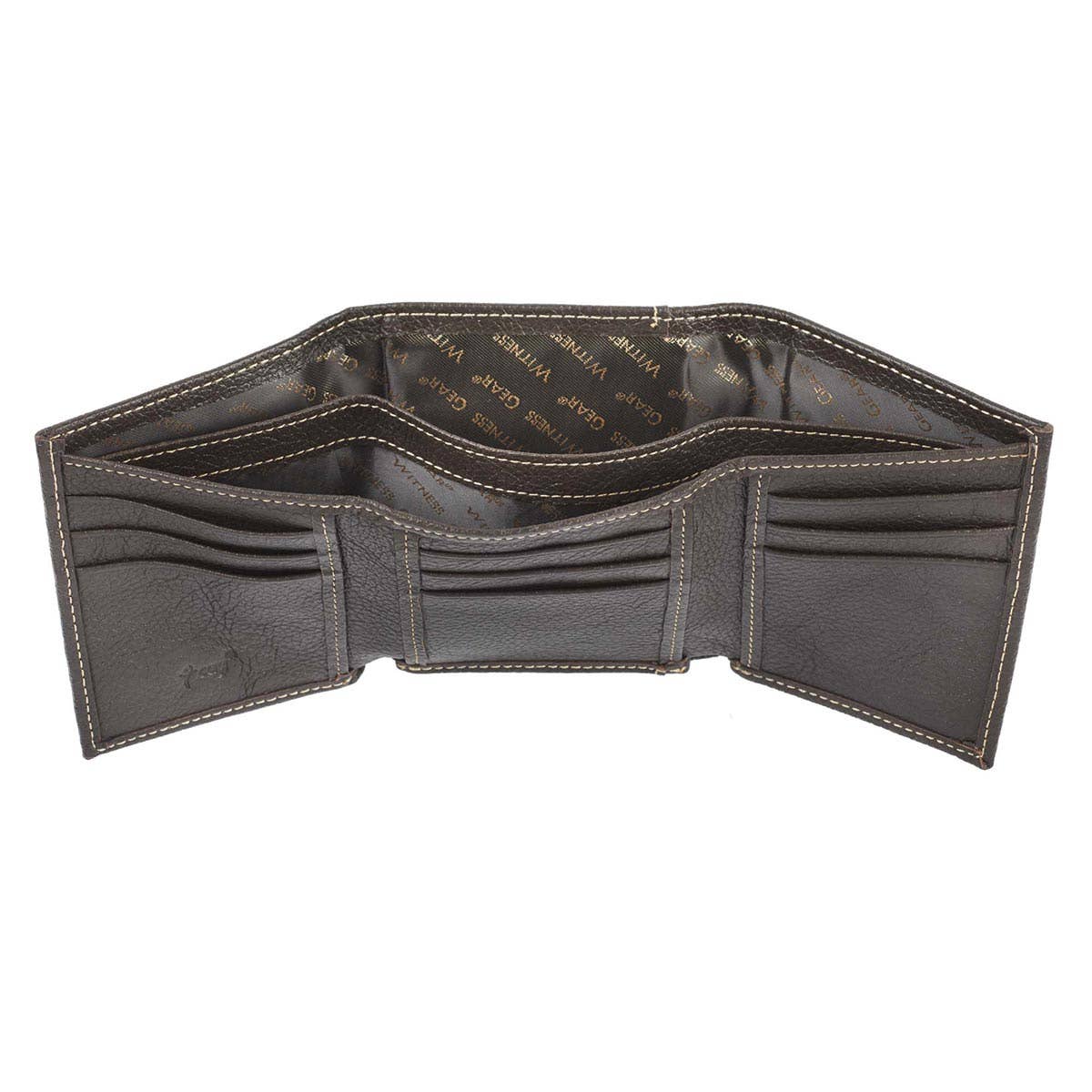 Wallet Leather Brown Crosses Badge - Image 7