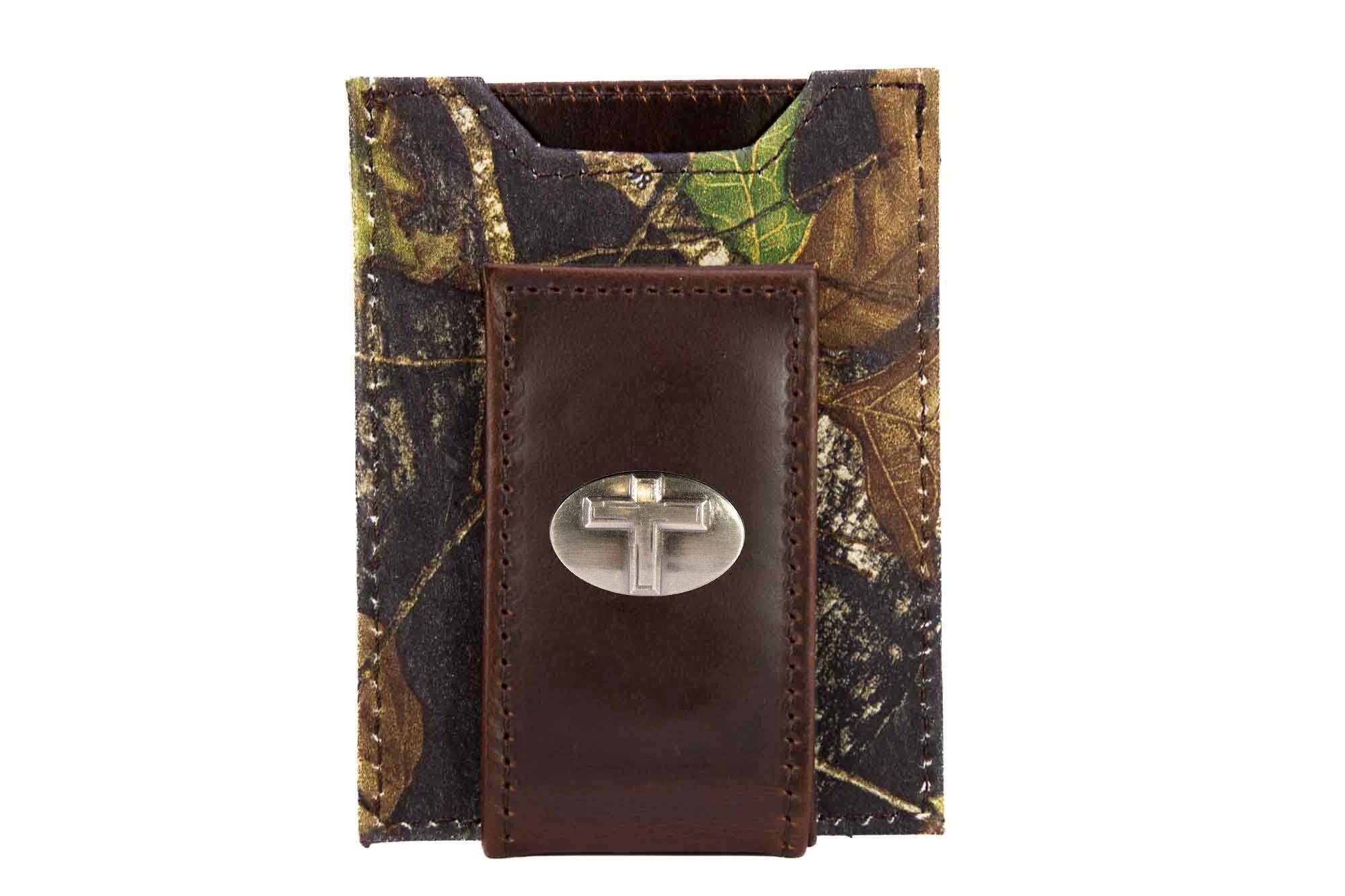 Christian Cross Magnetic Leather Slim Wallet: Pebble Black - Image 3