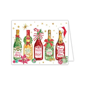 Christmas Bottles Greeting Card