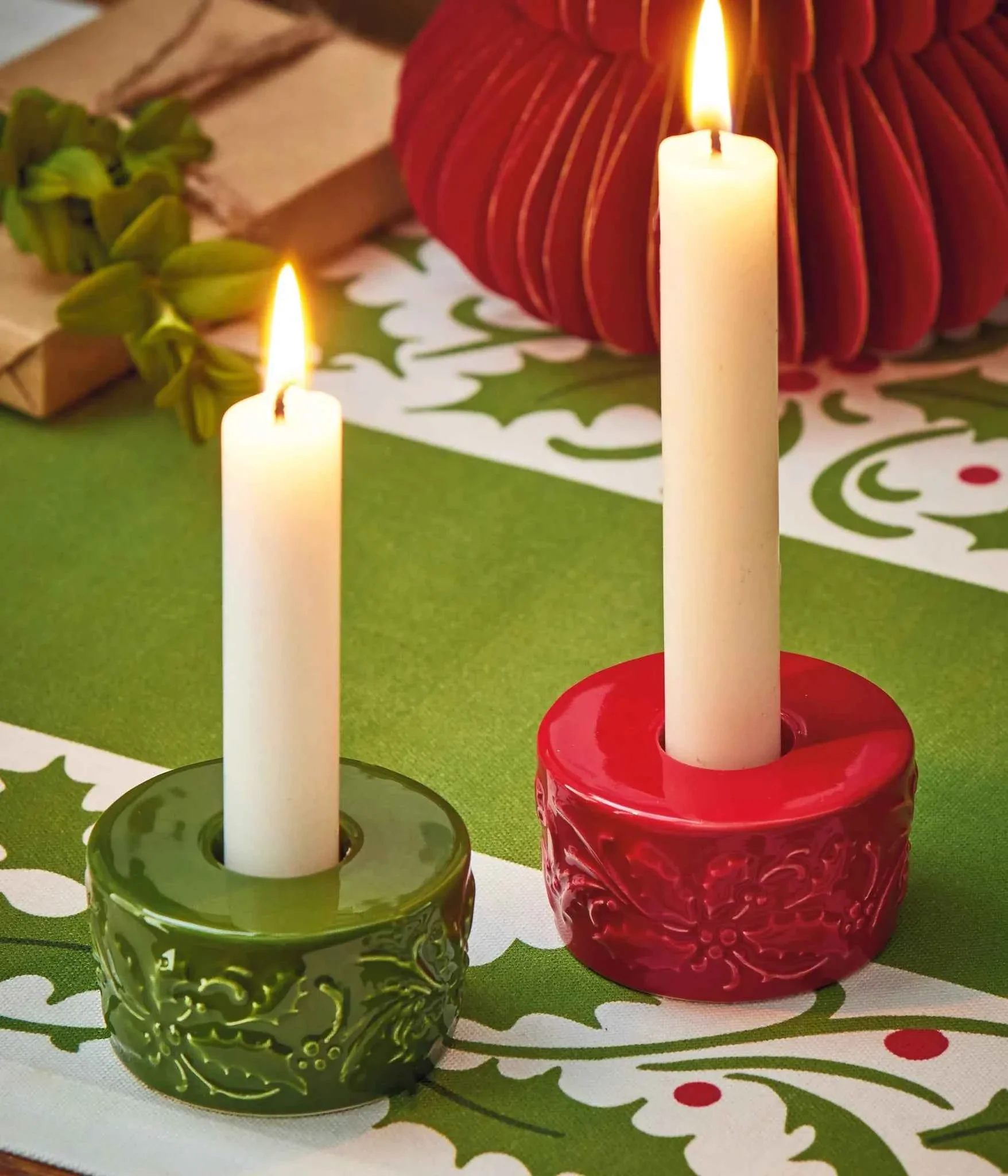 Christmastime Ceramic Taper Holder - Image 2