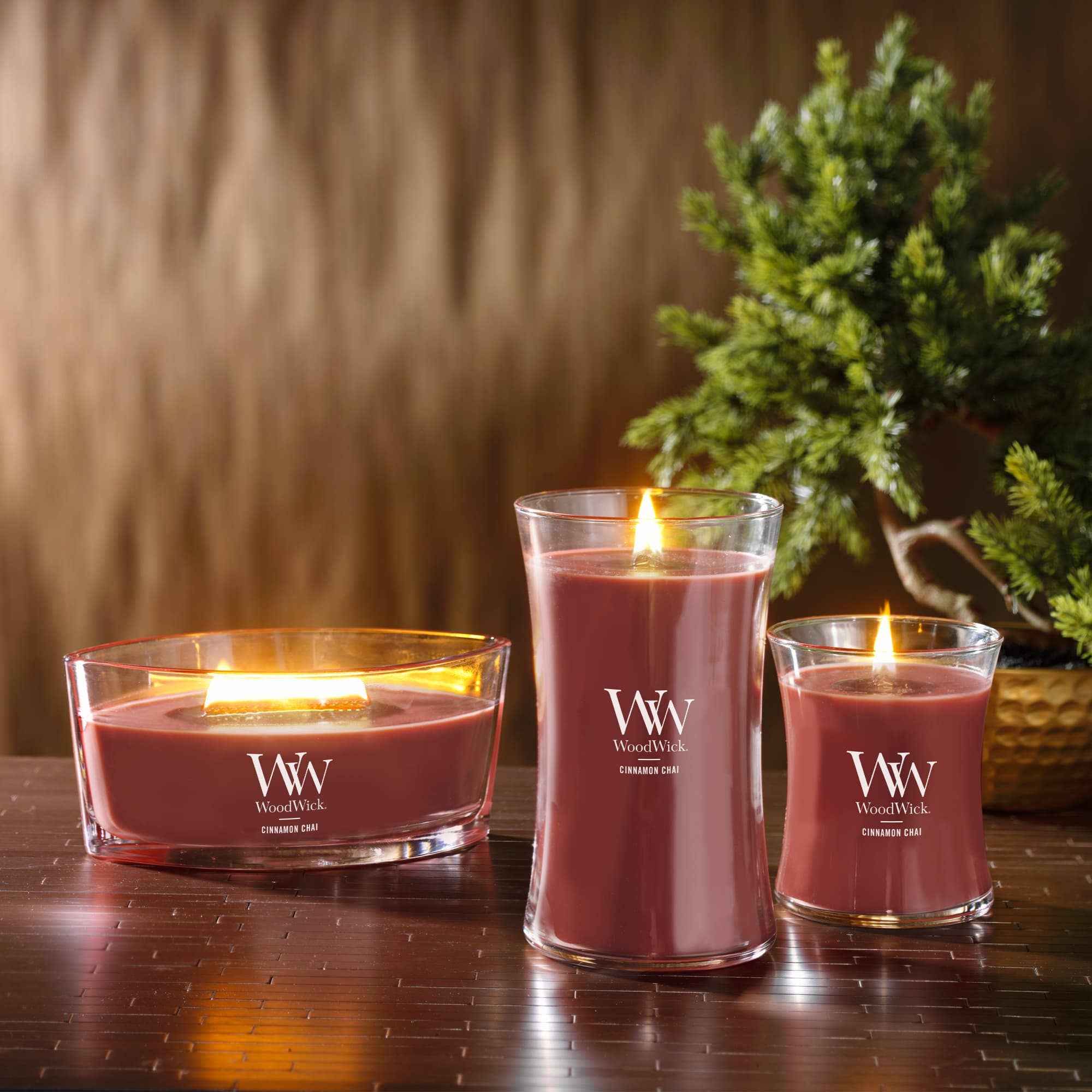 Cinnamon Chai Scented Ellipse Candle, 16 oz - Image 3